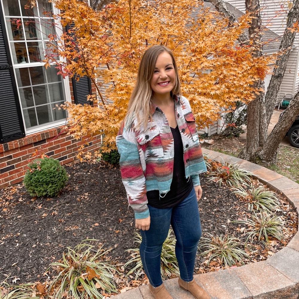 Pink Lily Multicolor Aztec Jacket - Picture 2 of 7